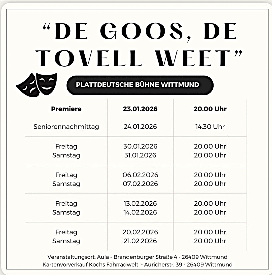 "De Goos, de tovell weet" Plattdeutsche Bühne WTM