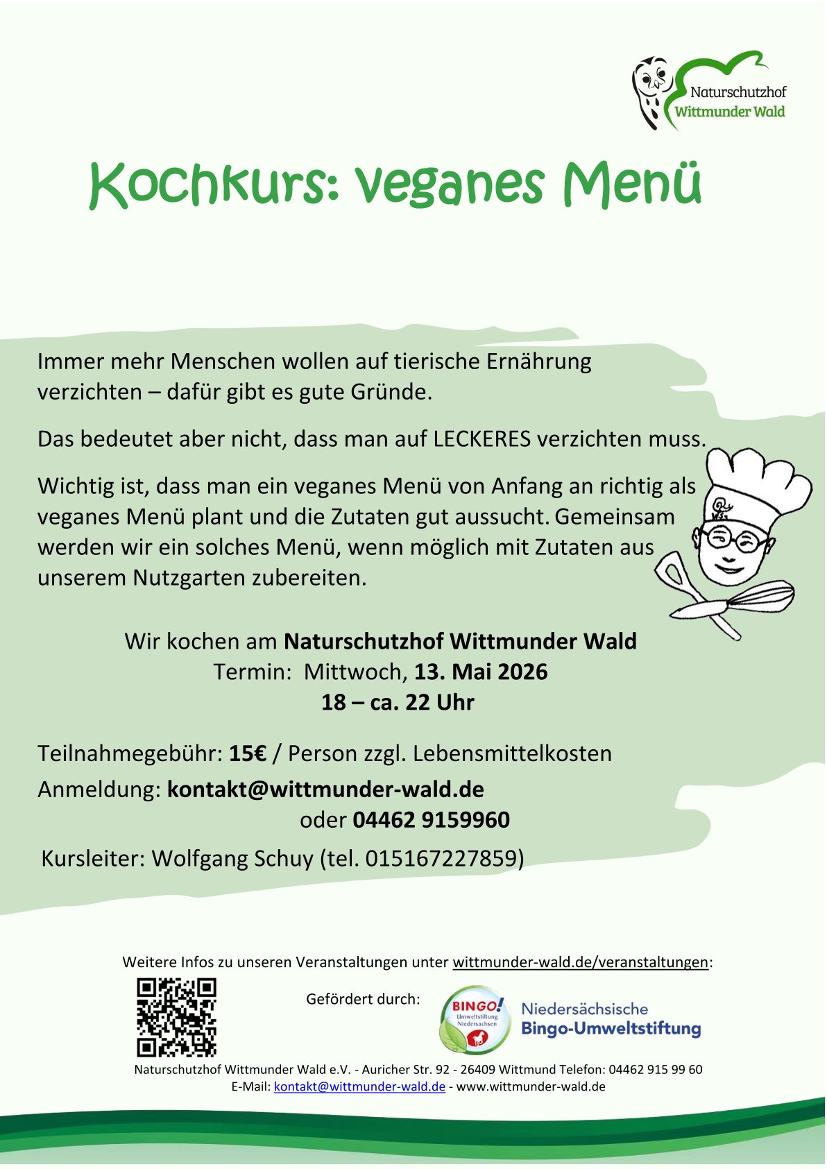 Kochkurs: Veganes Menü im Naturschutzhof
